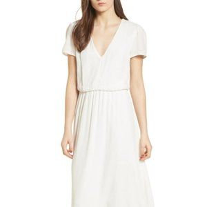 WAYF Blouson Midi Dress, White